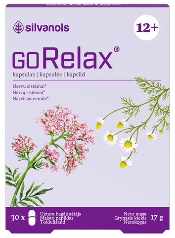 GORELAX 30 kapsulu iepakojums