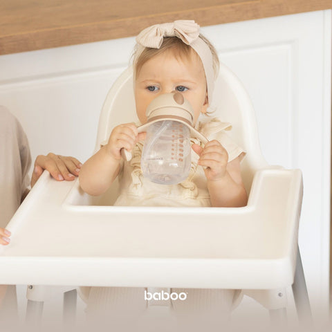 BABOO Au Naturale mācību krūzīte 9 mēnešiem (260 ml), 1 gab.