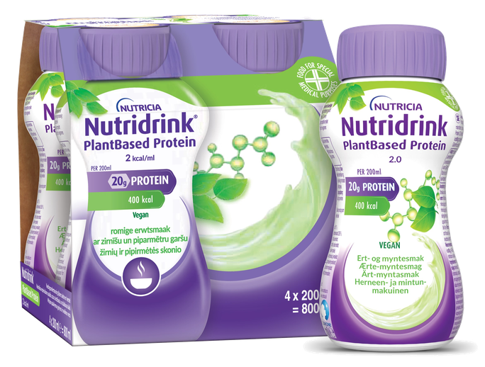 Nutridrink® PlantBased 200 ml ar sojas un zirņu olbaltumvielām (4 pudeles) – NUTRICIA