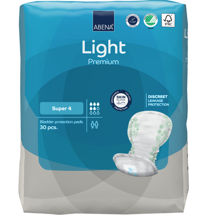 ABENA Light Super 4 uroloģiskie ieliktņi — 30 gab.