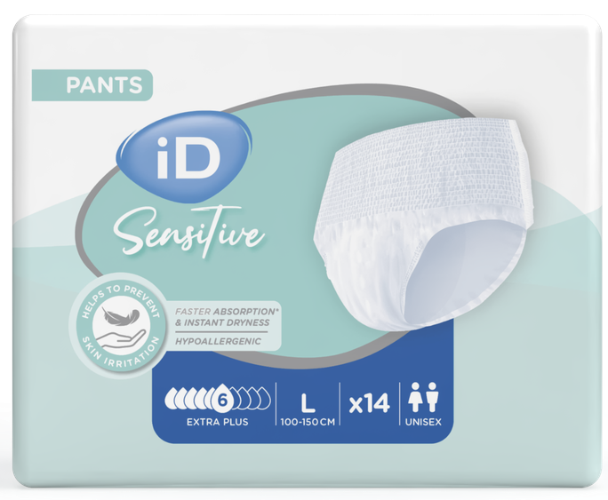 ID Sensitive Pants Extra Plus L (100–145 cm) – 14 gabali uzsūcošo biksīšu