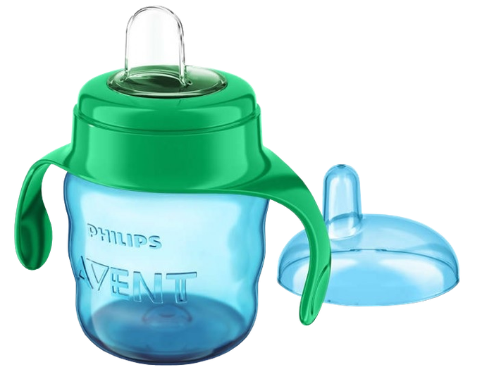 PHILIPS Avent Easy Sip 6m+ 200 ml krūzīte ar rokturiem (zaļā krāsā), 1 gab.