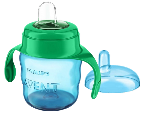 PHILIPS Avent Easy Sip 6m+ 200 ml krūzīte ar rokturiem (zaļā krāsā), 1 gab.