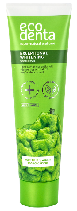 Balinošā zobu pasta ECODENTA ar Bergamotes un Citronu ēteriskajām eļļām, 100 ml