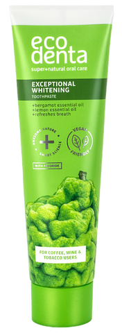 Balinošā zobu pasta ECODENTA ar Bergamotes un Citronu ēteriskajām eļļām, 100 ml