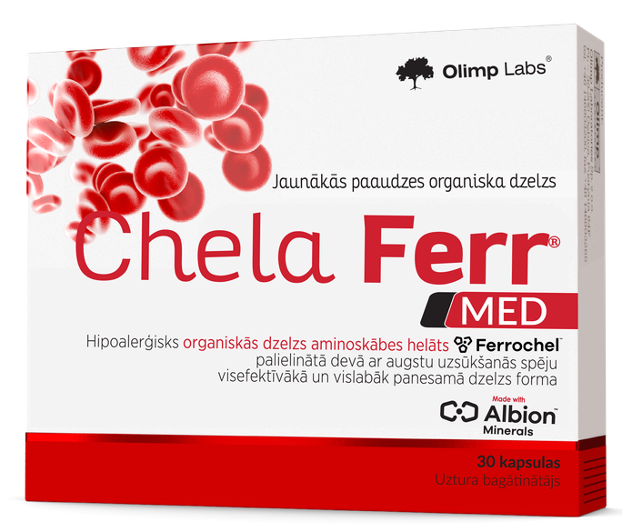 OLIMP LABS Chela-Ferr Med+ – 30 kapsulu iepakojums