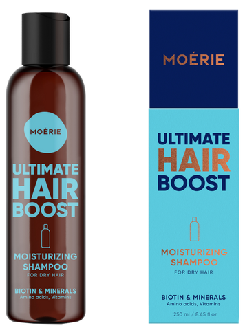 MOERIE Ultimate Hair Boost Mitrinošs šampūns plāniem matiem, 250 ml