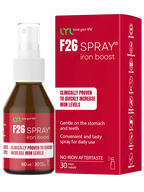 F26 SPRAY iron boost sprejs dzelzs stiprinājumam (60 ml, 30 devas) bērniem un pusaudžiem
