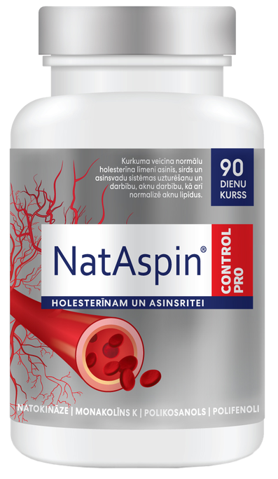 NATASPIN Control Pro – 90 kapsulas holesterīna un asinsrites atbalstam