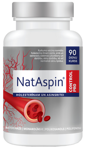 NATASPIN Control Pro – 90 kapsulas holesterīna un asinsrites atbalstam