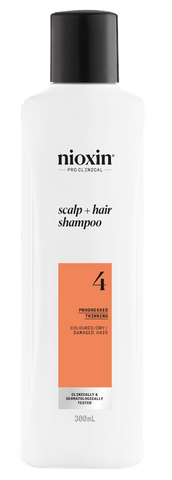 NIOXIN System 4 šampūns krāsotiem matiem ar tendenci tos padarīt plānākus, 300 ml