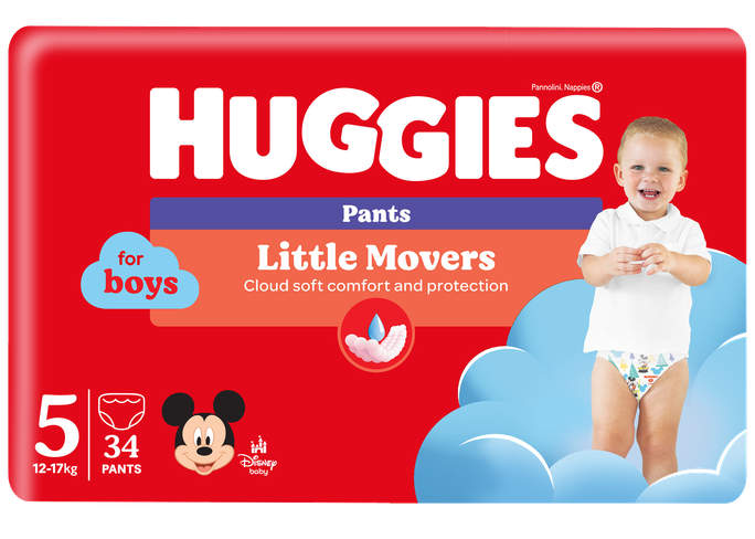 HUGGIES biksītes S5 Jumbo Pack pull-up zēniem, 12–17 kg, 34 gab.