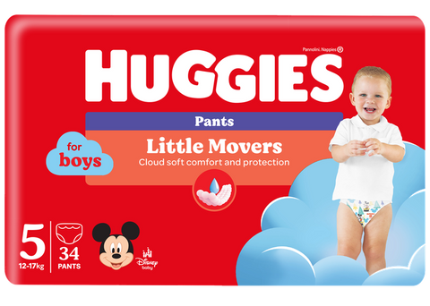 HUGGIES biksītes S5 Jumbo Pack pull-up zēniem, 12–17 kg, 34 gab.