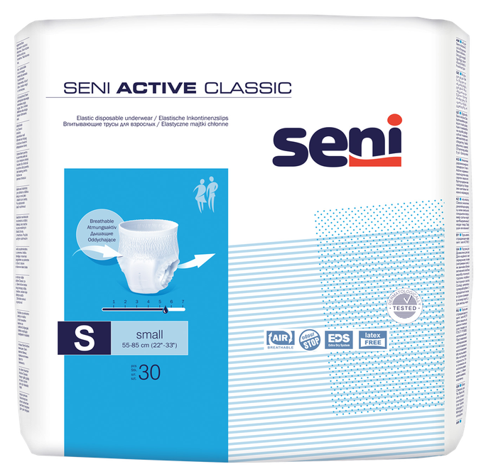 SENI Active Classic – 30 biksītes urīna nesaturēšanai