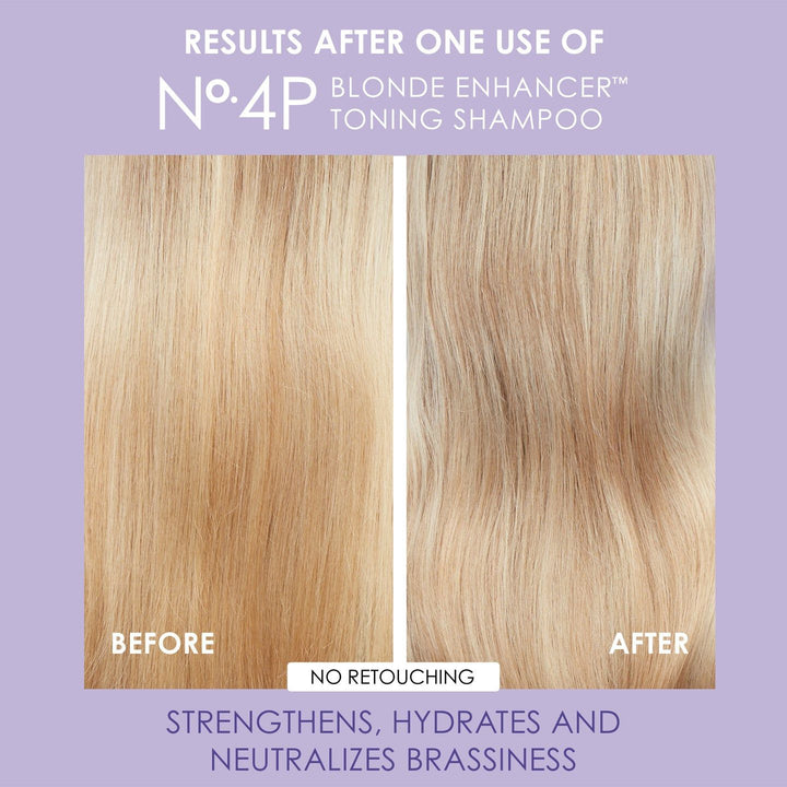 OLAPLEX Nr. 4P Blonde Enhancer tonējošais šampūns matu spilgtumam, 250 ml