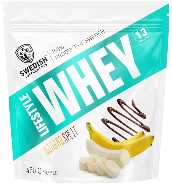 SWEDISH SUPPLEMENTS Lifestyle Whey Banana Split, 450 g pulveris