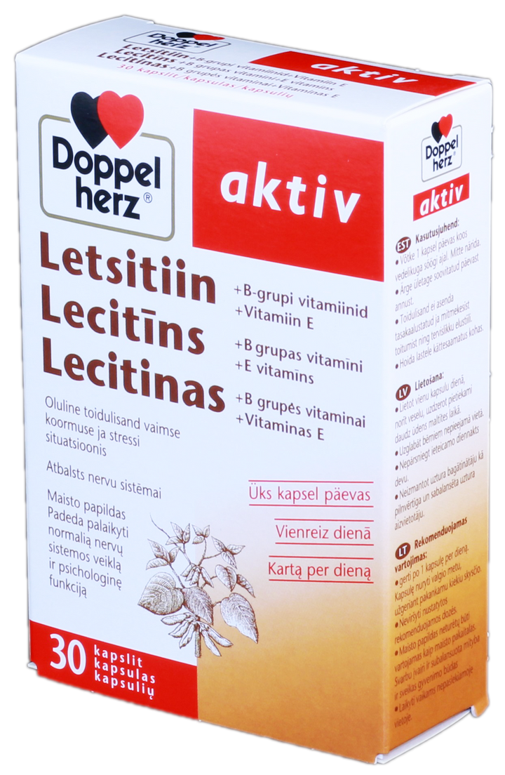DOPPELHERZ Aktiv kapsulas ar lecitīnu, 30 gab.