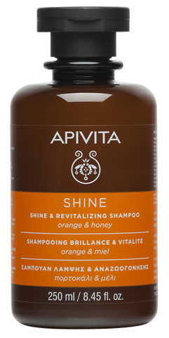 APIVITA Shine&Revitalizing Shampoo Orange&Honey šampūns — 250 ml matu kopšanai