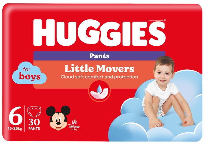 Huggies Pull-up Biksītes Zēniem S6 Jumbo Iepakojums, 15-25 kg, 30 gab.