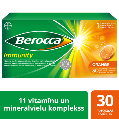 BERROCA Putojošās tabletes imūnai, 30 gab.