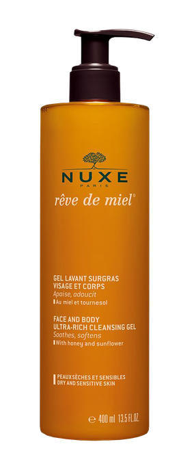 NUXE Reve de Miel Ultra-Rich dušas un sejas mazgāšanas želeja, 400 ml