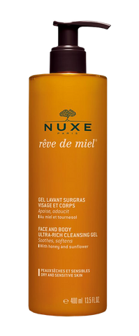 NUXE Reve de Miel Ultra-Rich dušas un sejas mazgāšanas želeja, 400 ml
