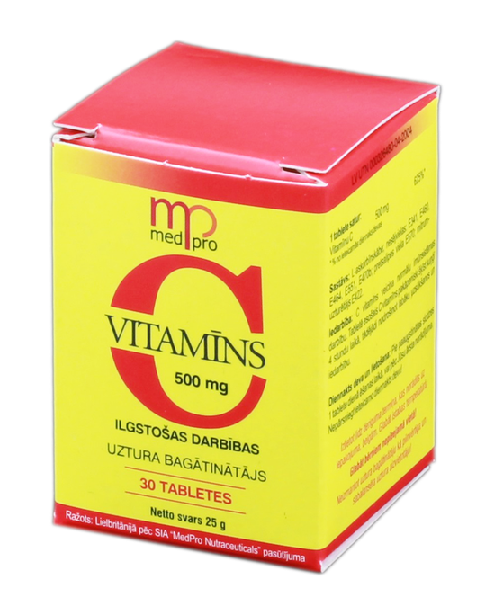 MEDPRO 500 mg C vitamīna tabletes (30 gab.)