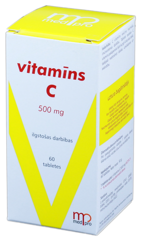 MEDPRO 500 mg C vitamīna tabletes - 60 skaits