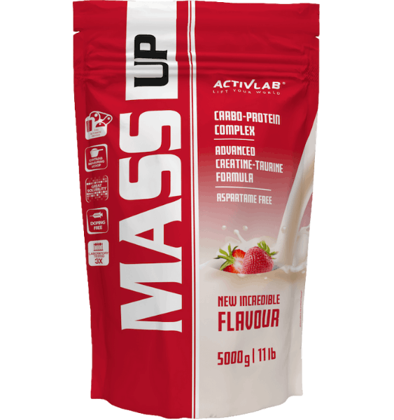 ACTIVLAB Mass Up pulveris Strawberry garšas, 500 g
