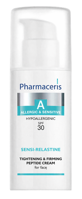 PHARMACERIS A Sensi-Relastine SPF30, Peptīdu Sejas Krēms Elastības Atjaunošanai, 50 ml