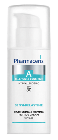 PHARMACERIS A Sensi-Relastine SPF30, Peptīdu Sejas Krēms Elastības Atjaunošanai, 50 ml