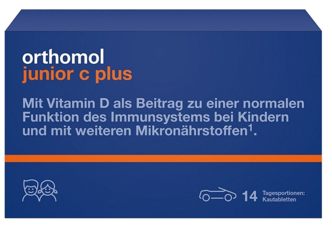 Orthomol Junior C Plus košļājamas tabletes 42 gab.