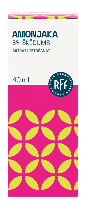Amonjaka šķīdums 6% RFF, 40 ml