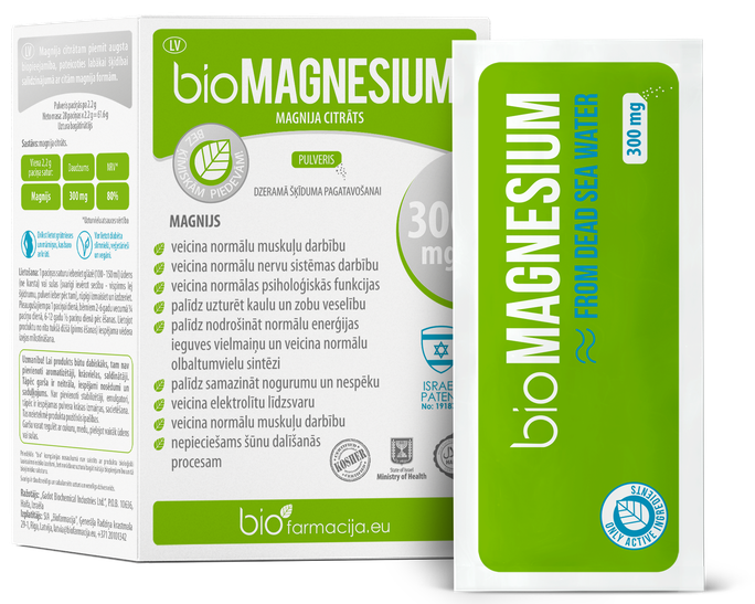 BIOFARMACIJA Magnija ciptrāts 300 mg pulveris 28 paciņas