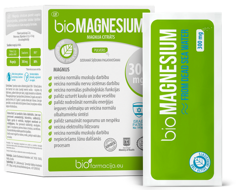 BIOFARMACIJA Magnija ciptrāts 300 mg pulveris 28 paciņas