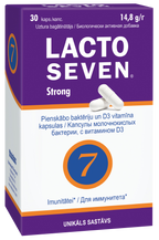 LACTO SEVEN Strong kapsulas, 30 gab.