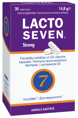 LACTO SEVEN Strong kapsulas, 30 gab.