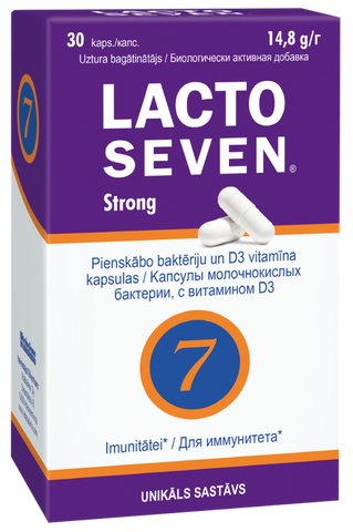LACTO SEVEN Strong kapsulas, 30 gab.