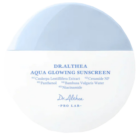 DR. ALTHEA Aqua Glowing Sunscreen SPF50+ — 45 ml saules aizsarglīdzeklis ar mirdzuma efektu