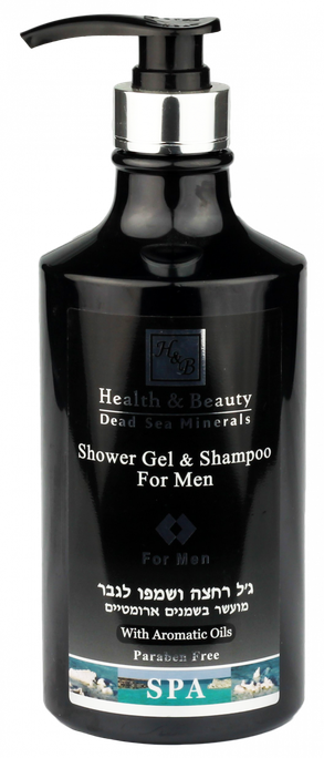 HEALTH&BEAUTY Šampūns un dušas krēms ar Nāves jūras minerāliem un aromatiskiem eļļas, 780 ml