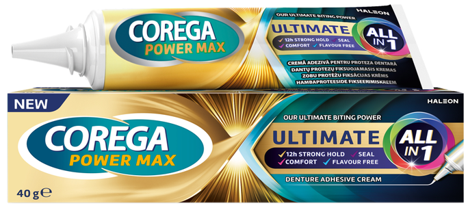 COREGA Ultimate All in 1 zobu protēžu fiksējošs krēms, 40 g
