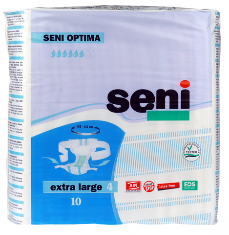 SENI Optima XL autiņbiksītes (105-155 cm), 10 vienas iepakojuma