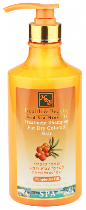 HEALTH&BEAUTY Jūras smiltsērkšķu eļļas šampūns no Nāves Jūras minerāliem, 780 ml