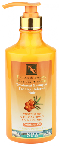 HEALTH&BEAUTY Jūras smiltsērkšķu eļļas šampūns no Nāves Jūras minerāliem, 780 ml