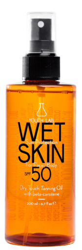 YOUTH LAB SPF 50 Saules aizsargsprejs Slapjai ādai, 200 ml