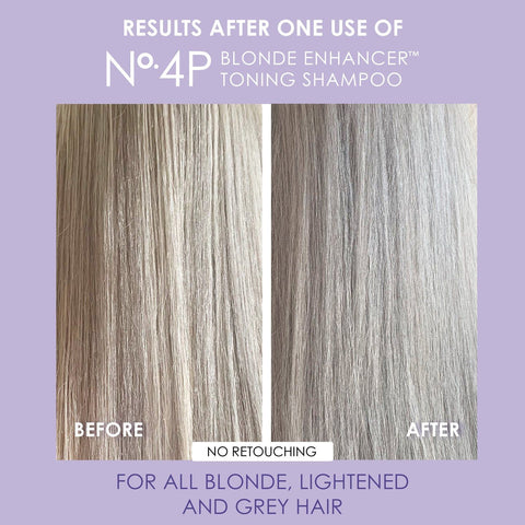 OLAPLEX Nr. 4P Blonde Enhancer tonējošais šampūns matu spilgtumam, 250 ml