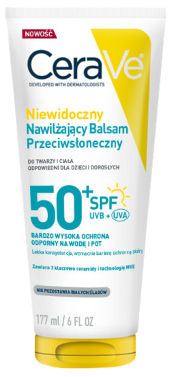 CERAVE Invisible Hydrating Sunscreen SPF50+ saules aizsargkrēms, 177 ml