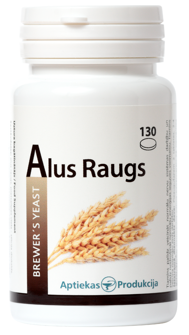Alus Raugs - 130 Tabletes Uztura Bagātinātājs no Aptiekas