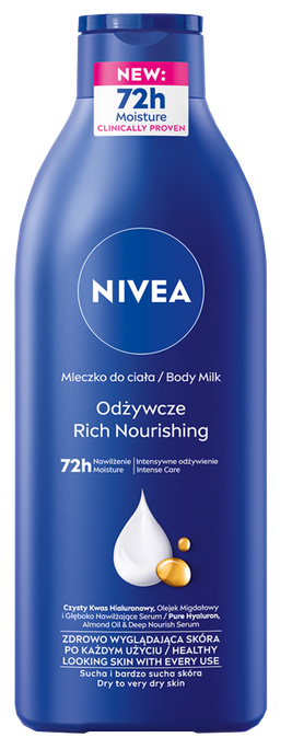 NIVEA ķermeņa pieniņš ar bagātu uztura devu, 400 ml