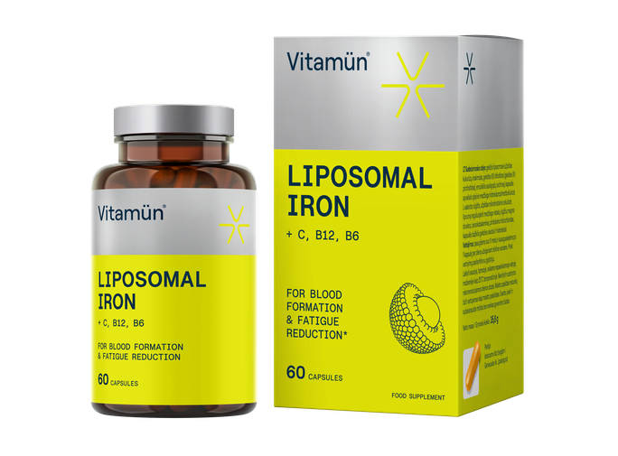 VITAMUN Kapulas ar liposomālo dzelzi, 60 gab.
